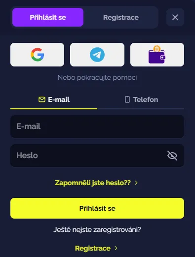 Přihlášení do účtu